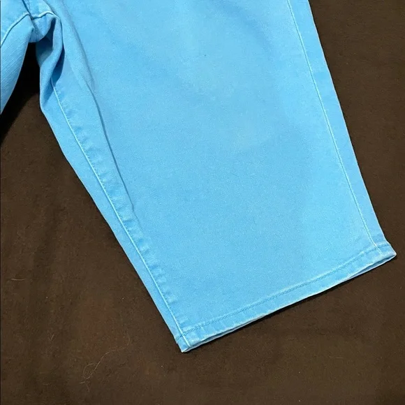 Jag Jeans Vibrant Blue Slim Fit Long Bermuda Short Capri style Size 16 - Picture 3 of 8